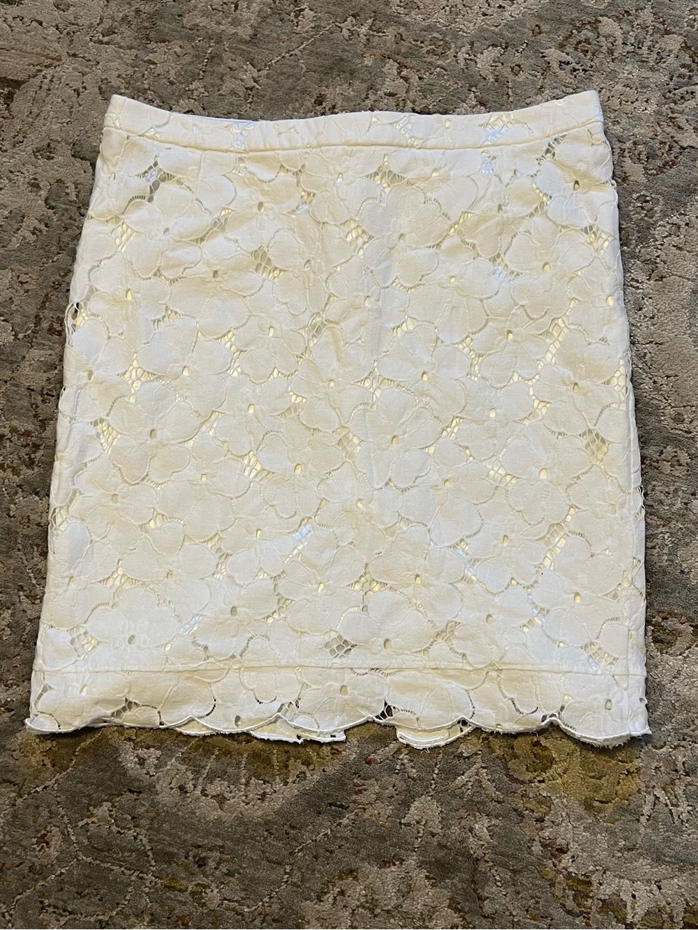 Top Secret White Floral Lace Midi Skirt